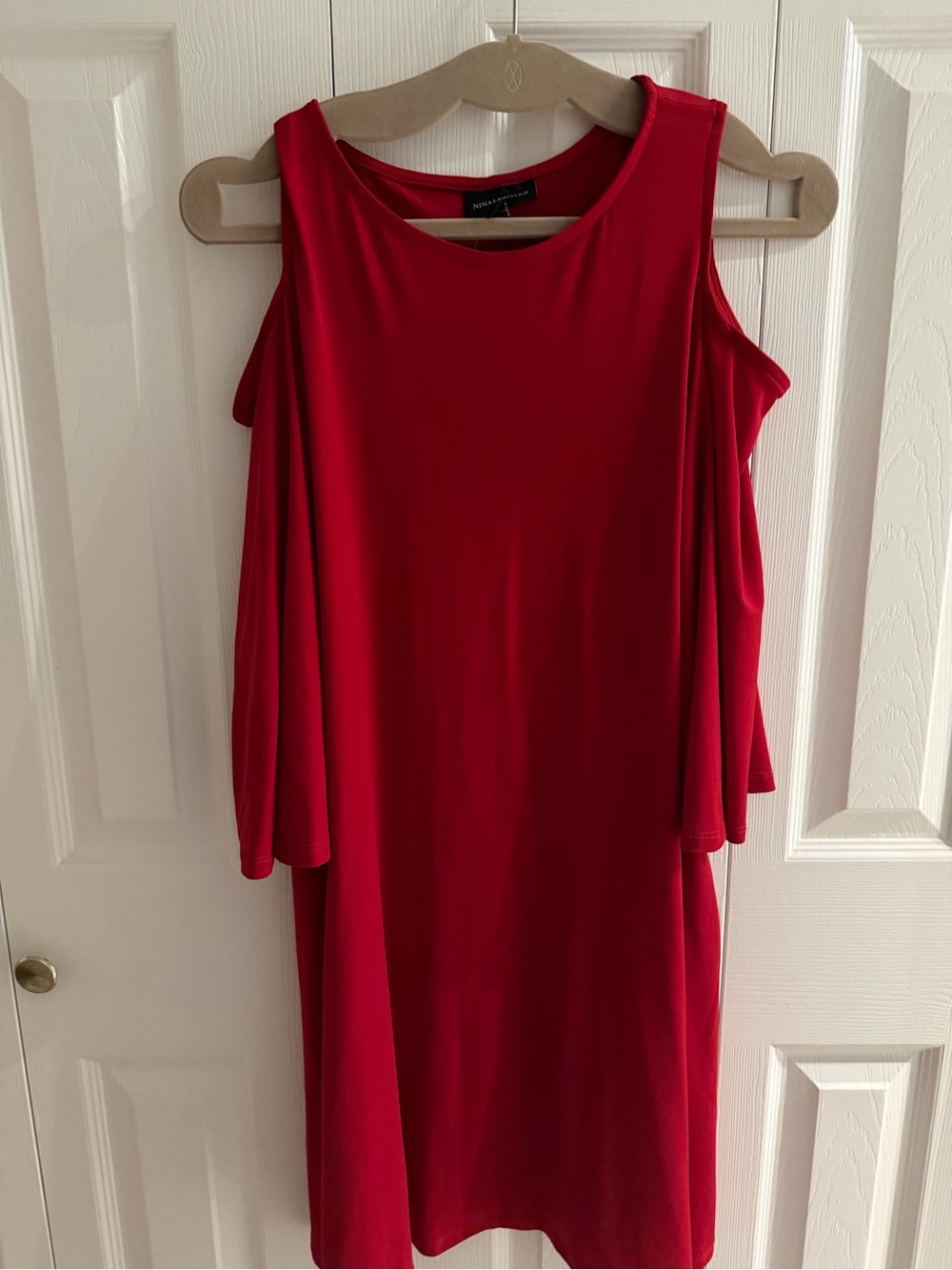 Red Cold-Shoulder Dress
